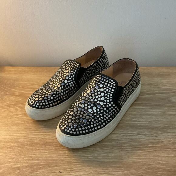 Vince Camuto Shoes - Vince Camuto‎ Kindra Studded Slip On Leather Shoes